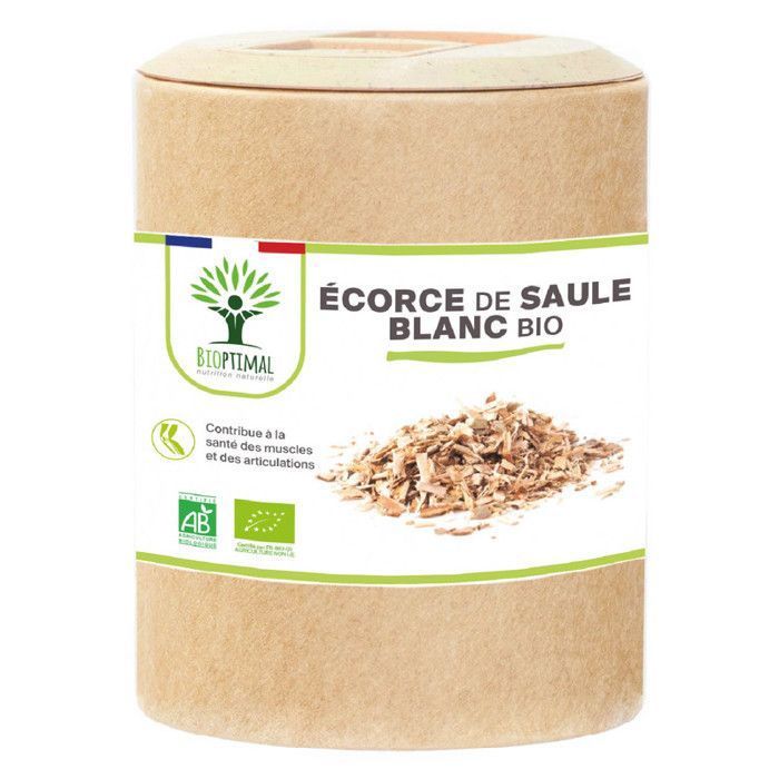Saule bio - Salix alba - Complément alimentaire - Tonifiant Articulation - Fabriqué en France - 200 gélules