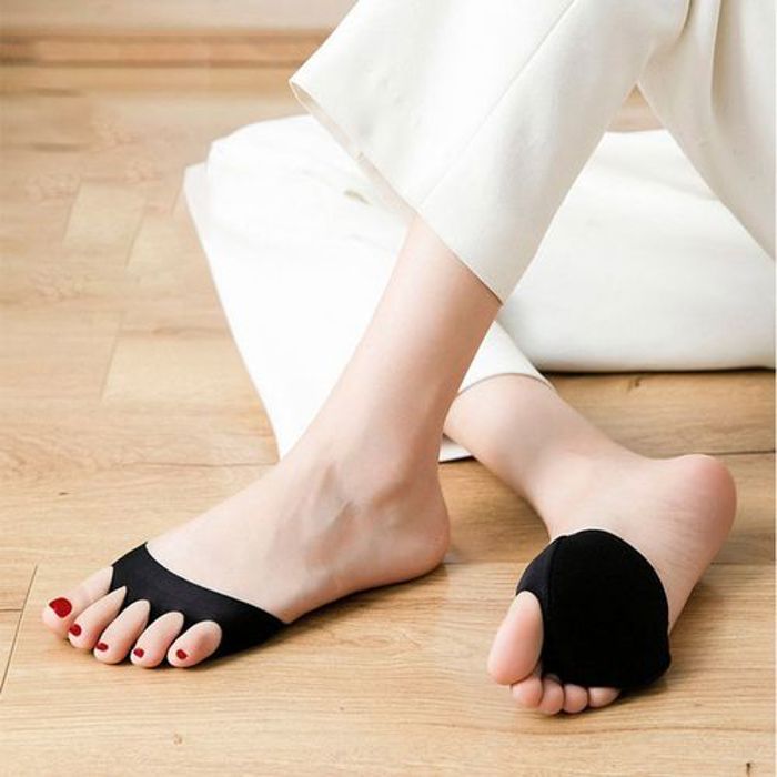 2ps Coussinets intérieure antidérapante pour femmes,  coussins de soulagement de la douleur d'avant de pieds, demi semelle