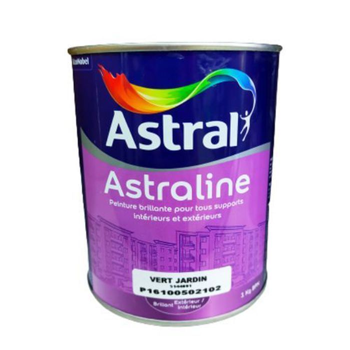 Astral Laque Vert Jardin Peinture à l'huil Brillant Lavable (bois,metal,ciment) 1kg