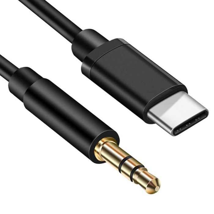 Cable Type C Vers AUX Audio JCâble USB C vers 3,5mm Jack 1M, USB C vers Auxiliaire Prise Jack, Cable Jack Adaptateur Casque