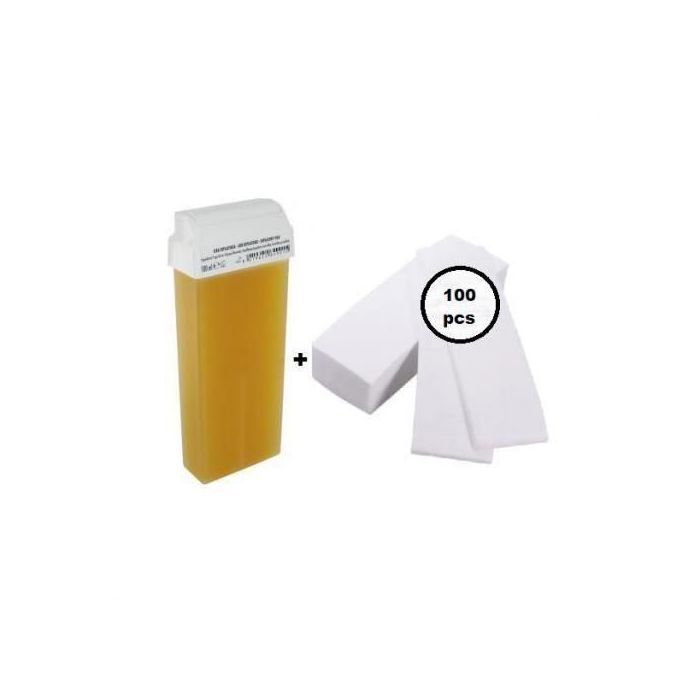 Cartouches Cire et Paquet de 100 Papiers Dépilatoire