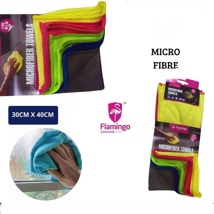 Micro Fibre 5 PCS 30CM X40CM Flamingo