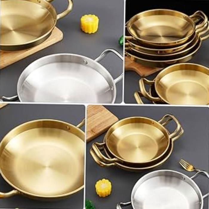 Mini casserole acier inoxydable camping 20cm (Couleur aléatoire)