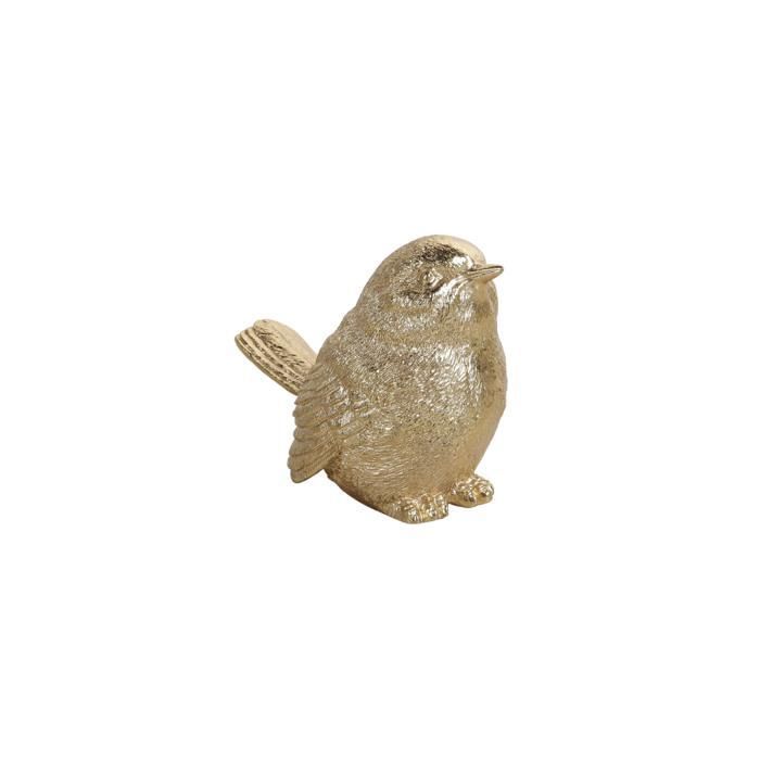 OAISEAUX DECO POLYRESIN DOREE 5.4x9x6.8 CM