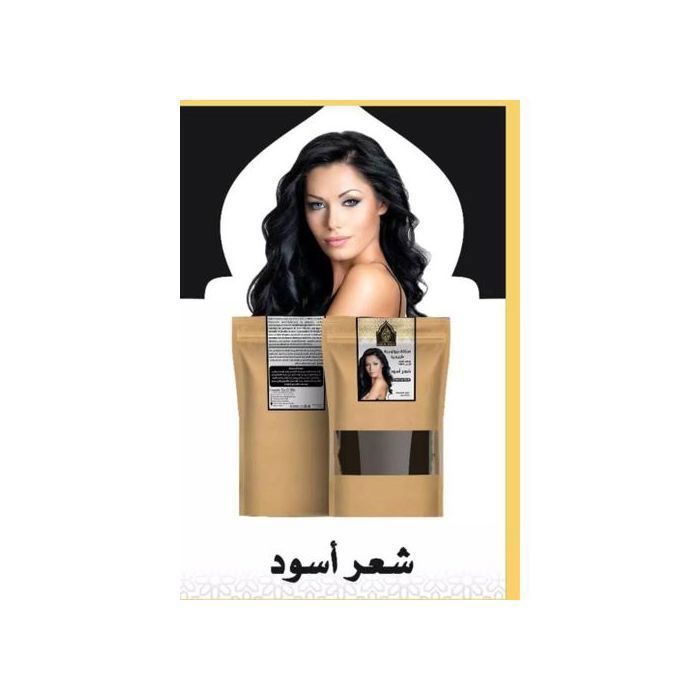 Coloration Cheveux Noir - Teinture et Soin Cheveux 100g - 100% Naturelle