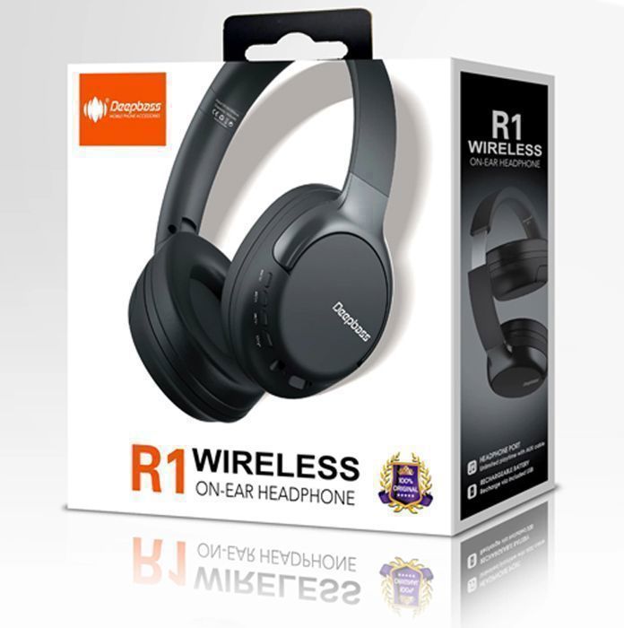 Deepbass - Casque Steréo sans Fil  R1  - Noir