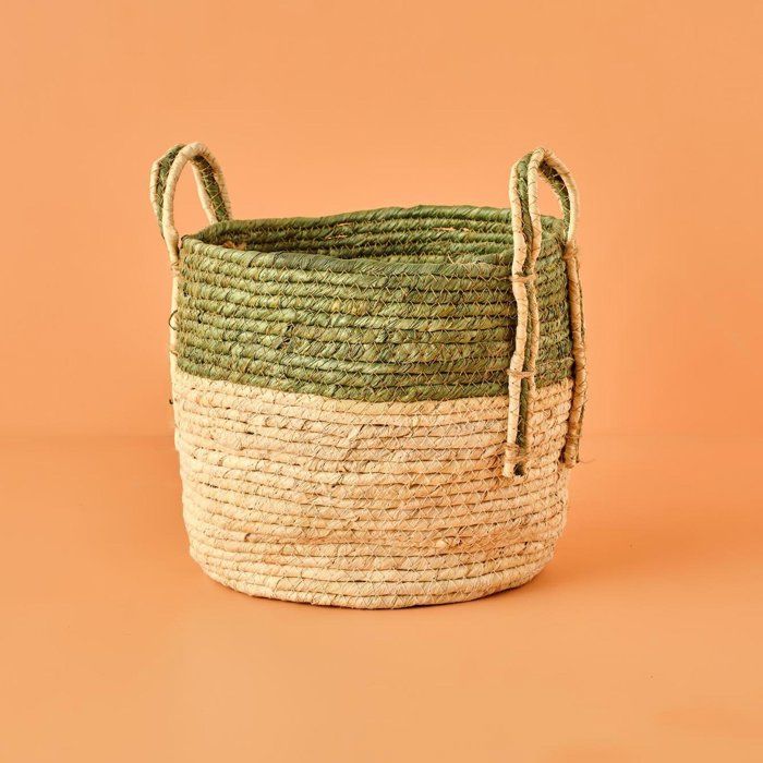 Panier - Shay - Vert - 34x34x34 cm - Osier - Pratique et léger