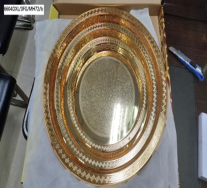 VENEZIA - 3 Plateaux en métal - Gold