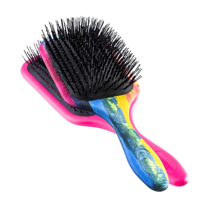 Brosse démêlante - DENMAN - D90L RAINBOW - Grand format - Picots souples - Design coloré