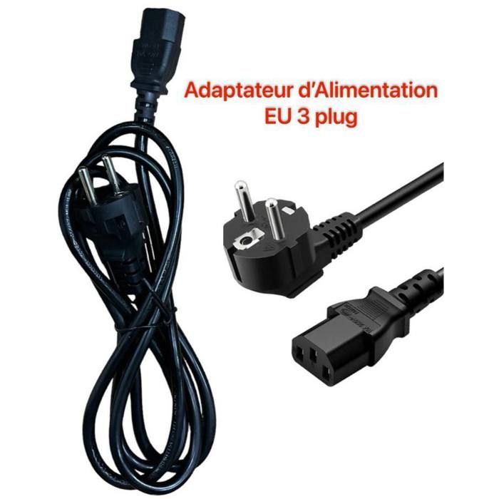 cable Alimentation EU 3plug pour ordinateur portable