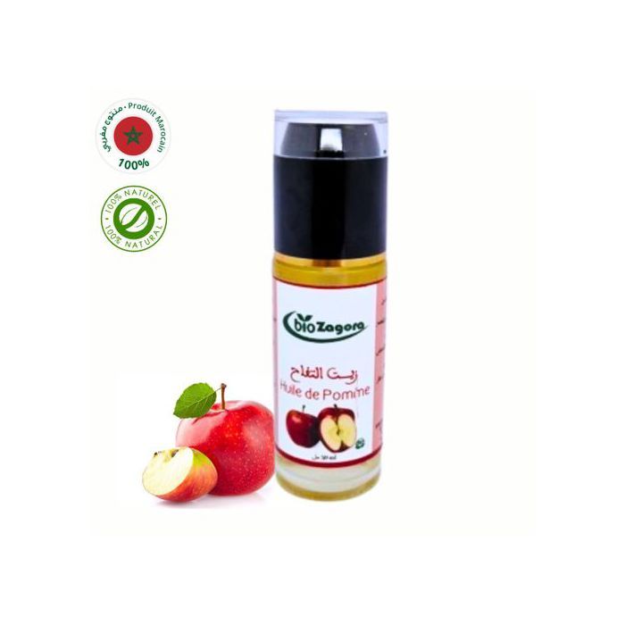 Huile Cosmétique - bio Zagora - Huile de Pomme 50ml - Naturelle - Antioxydante - Pour Peau et Cheveux