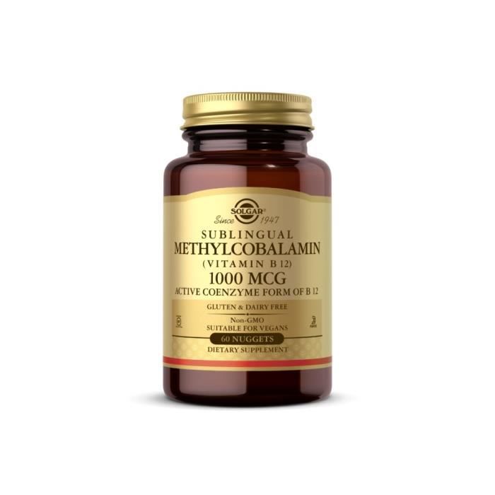 Compléments alimentaires Sublingual Methylcobalamin 1000 Mcg BI6270 , Solgar,