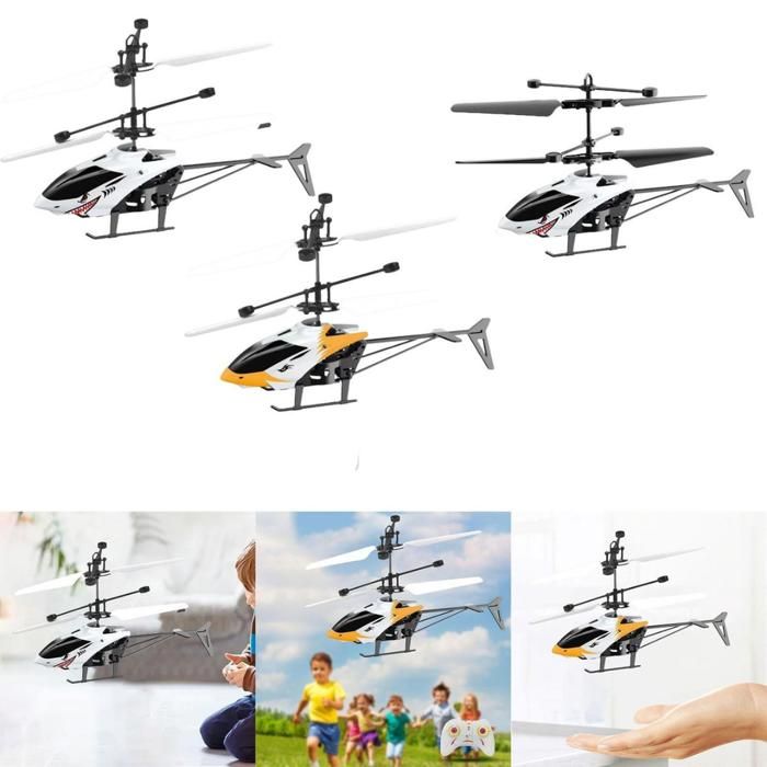 Hélicoptère jouet Fly True pour enfants, rechargeable avec effets lumineux réalistes.(Couleur aléatoire)