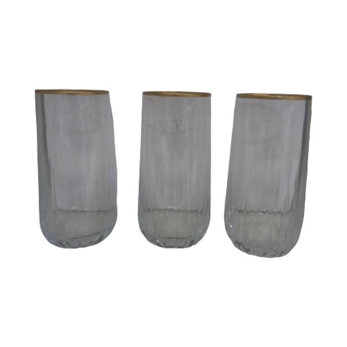 SANILI set de 3 verre avec bord doré 360cc 190004-000