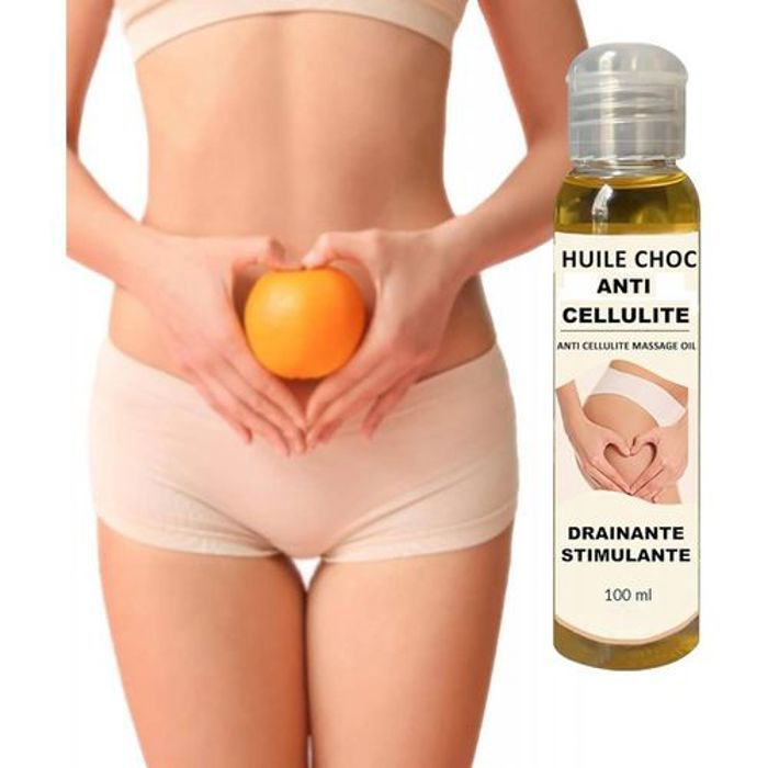 Huile Anti-Cellulite - SOLTANIA - Huile Choc - Raffermissante - Drainante - 100 ml