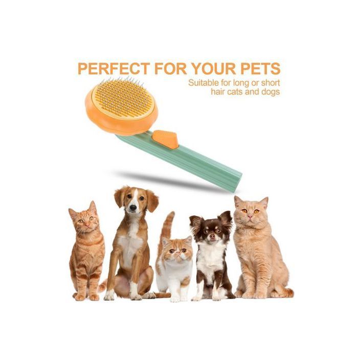 Peigne à épilation automatique pour chien et chat, avec pastilles de Massage, fournitures de nettoyage
