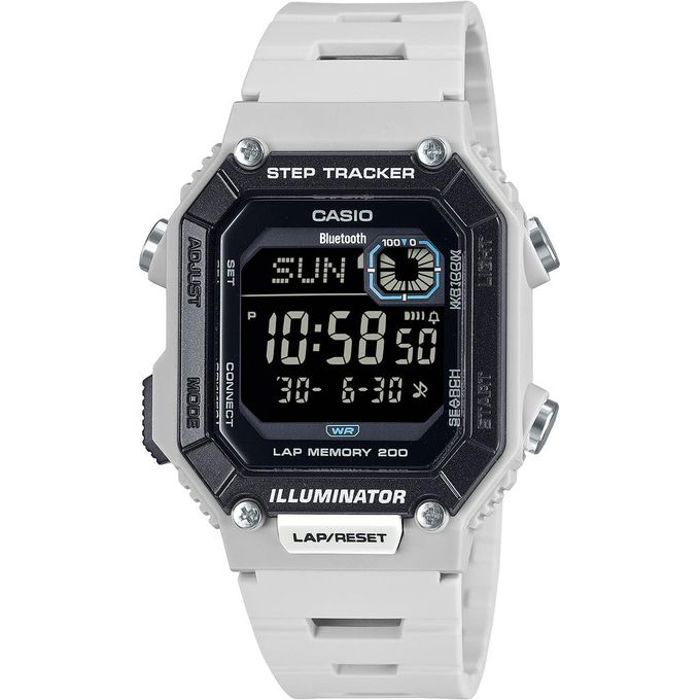 Digital klocka - Casio - WS-B1000-8BV - Bluetooth - Vattentålighet 100m - Stegräknare