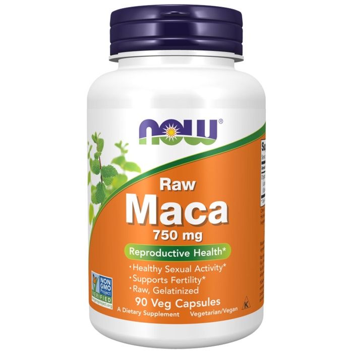 Maca crue Extra fort 750 mg  Soutient l'énergie 90 caps