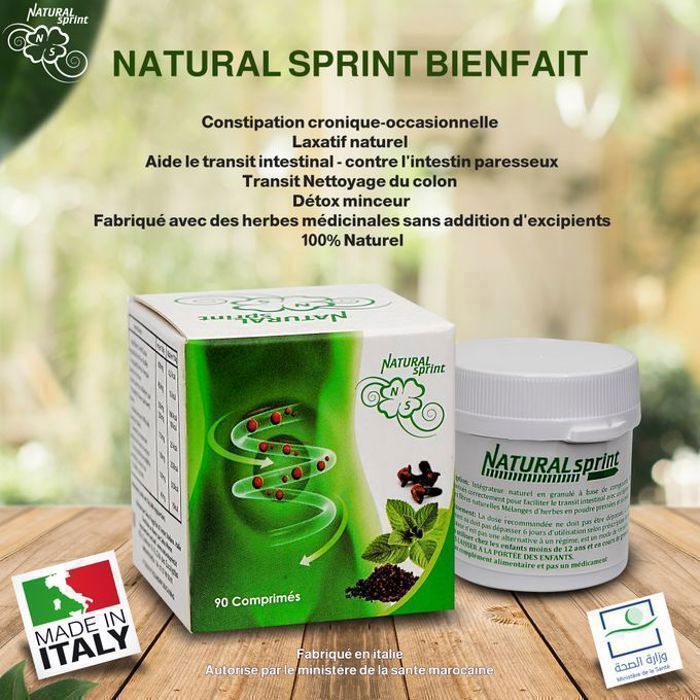 NATURAL SPRINT Constipation Chronique ;Constipation Occasionnelle ;Améliorer le transit intestinal ; Laxatif naturel