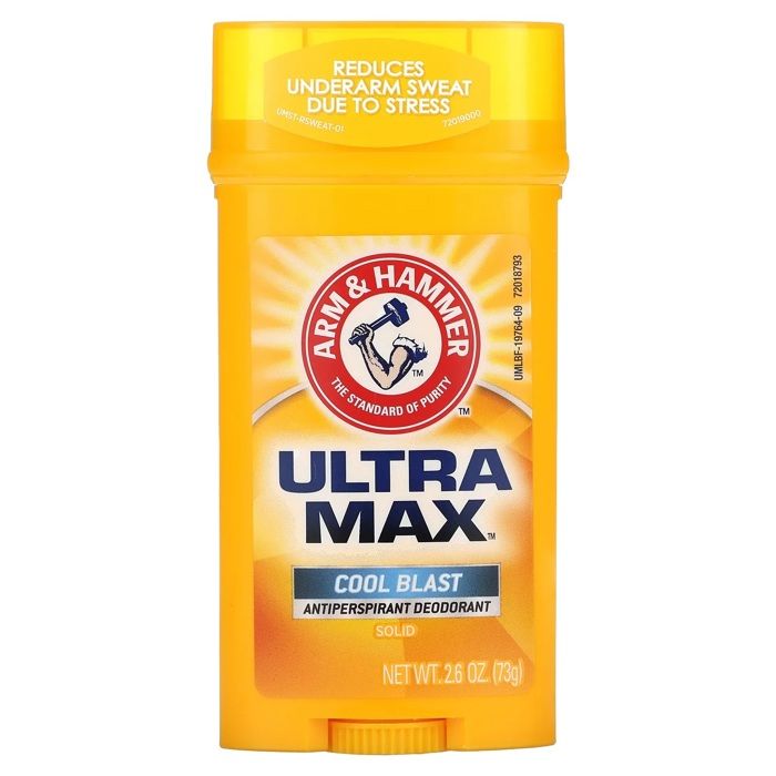 Arm & Hammer UltraMax, Déodorant Antiperspirant Solide pour Hommes, Cool Blast - 73 g - USA