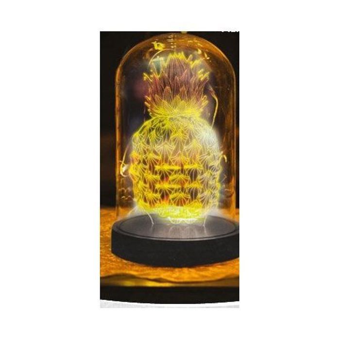 AERON Cloche En Verre LED Signe Ananas