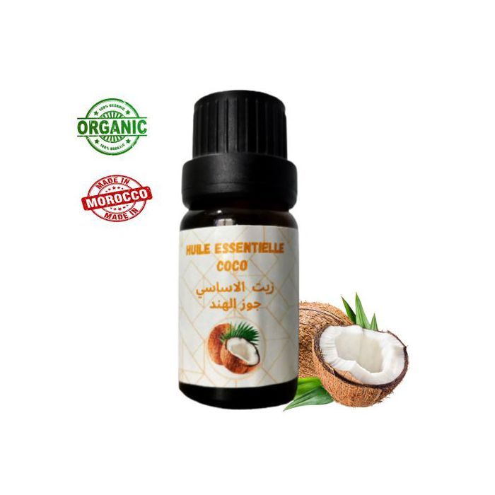 Huile Essentielle - Bio - Noix de Coco - 100% Pure - Parfum Exotique - Hydratante