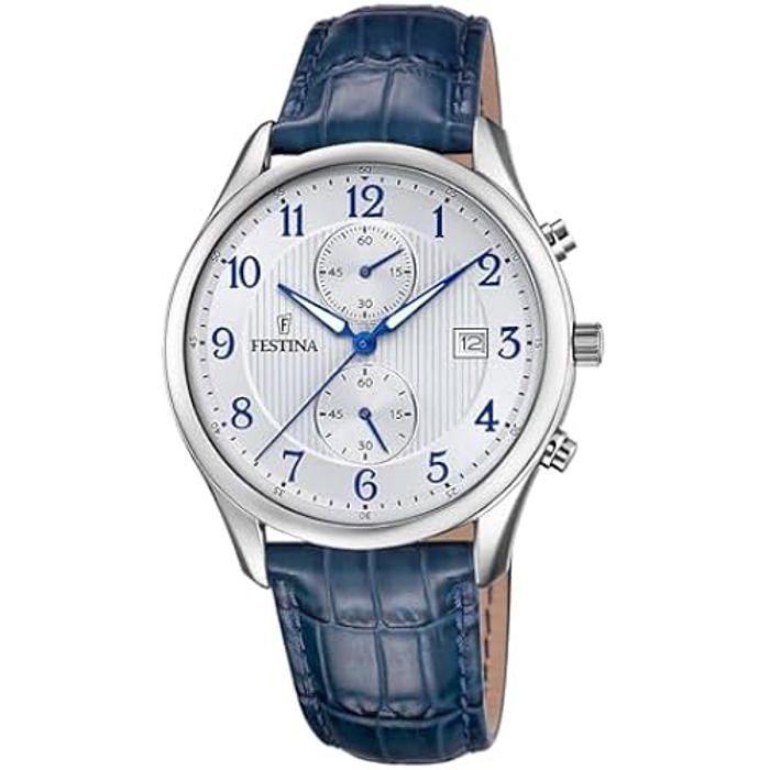 Montre Sport - FESTINA - F6855/A - Chronographe - Cuir Marron - Étanchéité 10 Atm