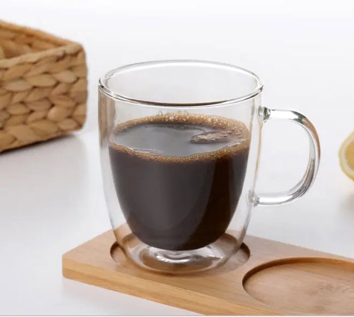 SET DE 2 VERRES DOUBLE PAROI AVEC ANSE - 310ml