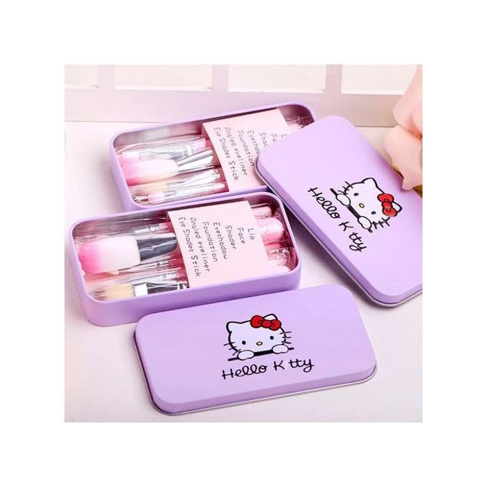 Set de 7 Pinceaux Hello Kitty : Maquillage Parfait & Adorable