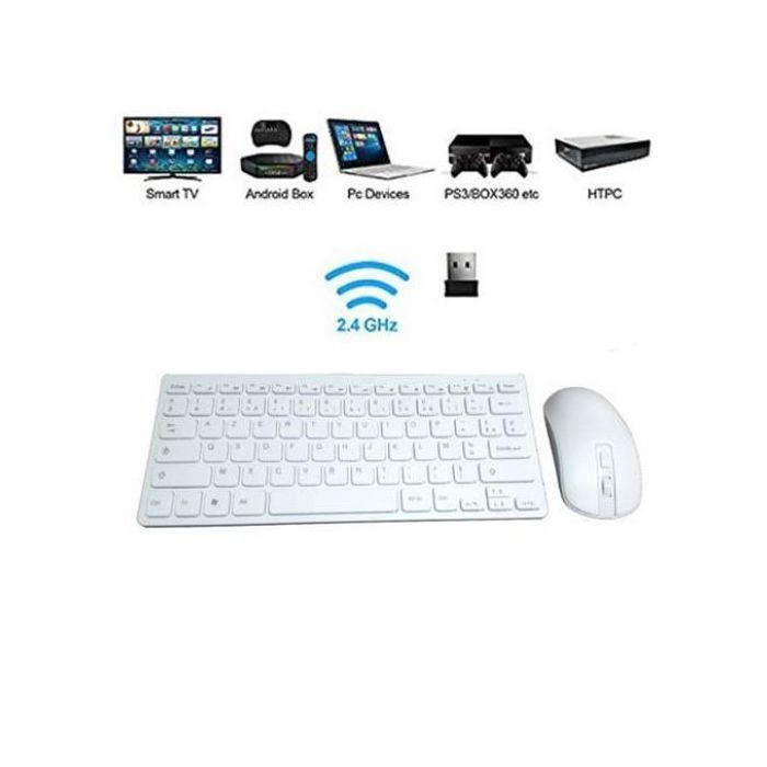 Clavier et Souris Sans Fil Bluetooth USB