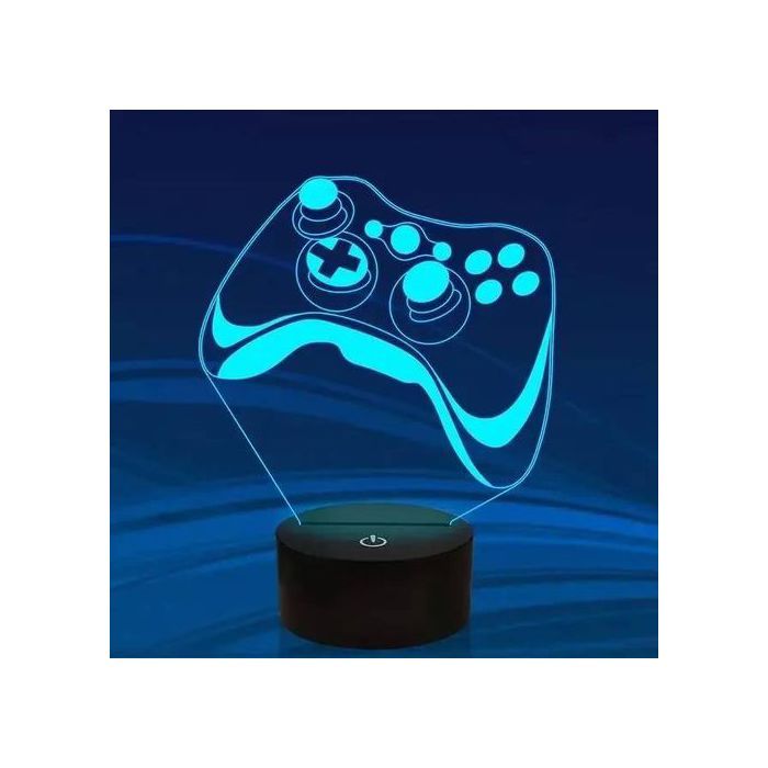 3D LED Night Light Gamer Setup Playstation Xbox 7, 16 Colors With Remote Control