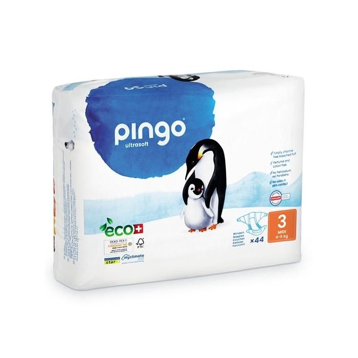 Pingo Midi Jumbo Taille 3 (4-9Kg) Carton Contenant 2 Sachets De 44 Couches