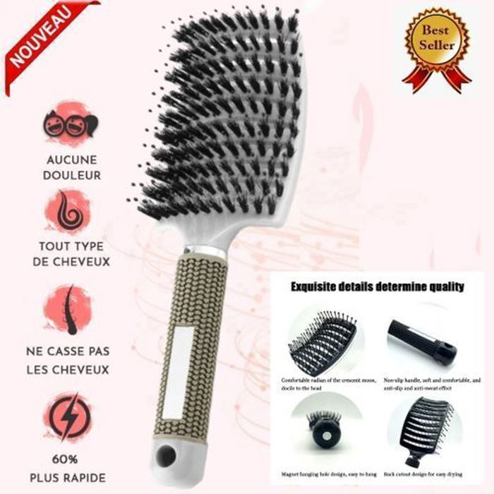 Brosse Démêlante Anti-Casse et Anti-Nœuds, Brosse pour toute la famille.