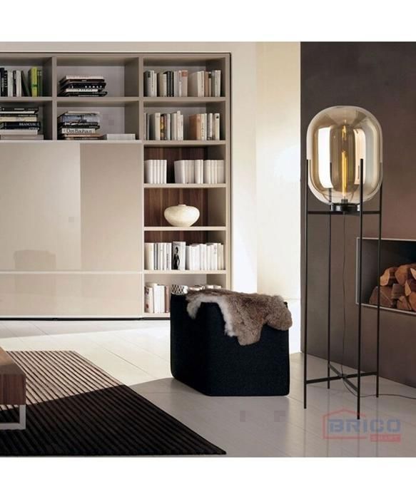 Bricosmart - LAMPADAIRE COLJA AMBRE 45 x 140 cm - E27
