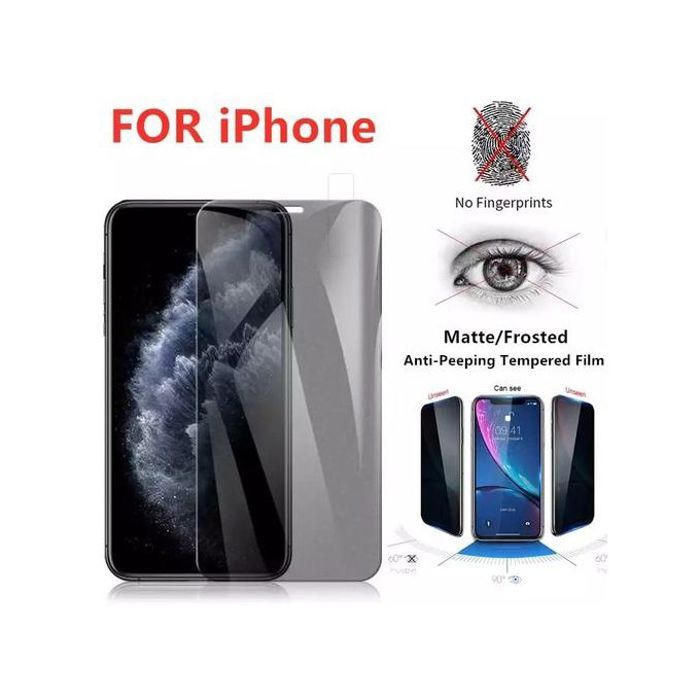 incassable fumé en céramic souple matte / protecteur d écran / confidentialité pour iphone 12 pro max
