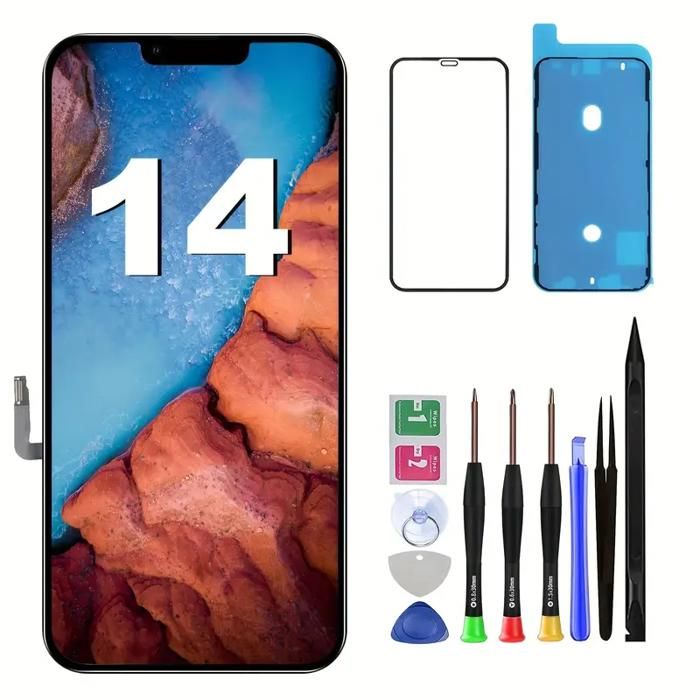 Pièces de Rechange pour Écran iPhone 14 - Écran LCD de 15.49 cm avec Affichage 3D Touch Full HD,