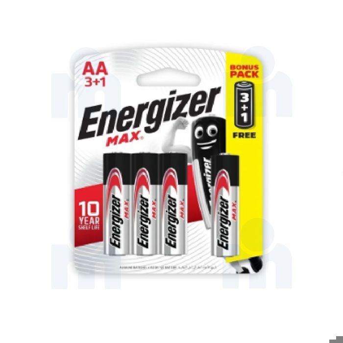 Pile MAX E91 BP3+1 AA x4 3+1 gratuite - ENERGIZER