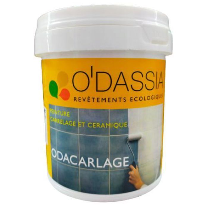 O'DASSIA Odacarlage Peinture acrylique Ecologique Satiné Blanc Spésiale Pour Carlage 1kg