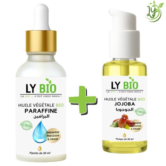 Huile - LYBIO - Pack Huile Paraffine et Jojoba - 50ml - Hydratant - Mixte