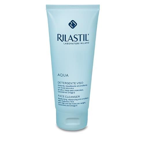 Émulsion fluide - RILASTIL - Aqua Nettoyant Visage - 200 ml - Tous types de peau - Nettoyage doux