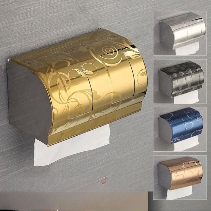 Porte-papier hygiénique mural étanche en acier (Couleur aléatoire)