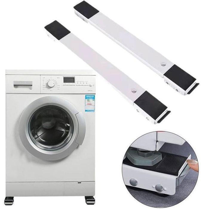 Support de réfrigérateur réglable - MARQUE - Modèle - 24 roues - Antidérapant - Base ajustable