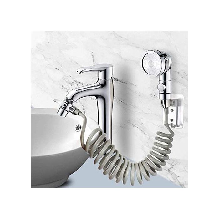 Ensemble Pommeau Douche pour Lavabo, Douchette de Salle de Bain, Tuyau Télescopique,