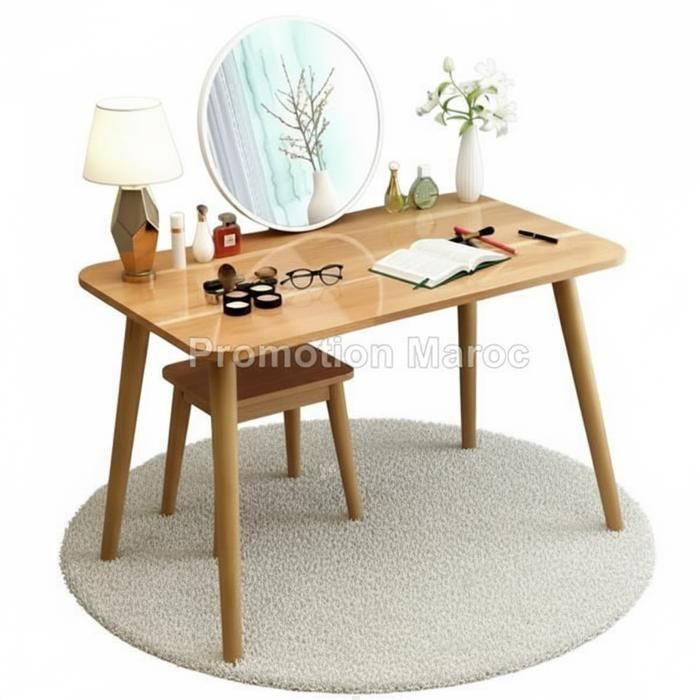 Table Maquillage Moderne Rangement - 90 / 40 CM - MDF