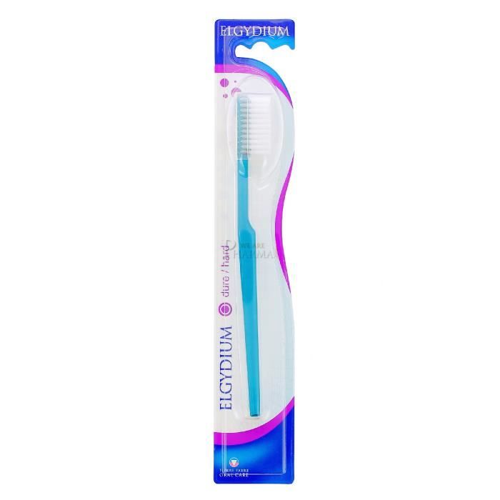 Brosse à dents - Elgydium - CLASSIC Standard - Tête longue - Dure - Hygiène bucco-dentaire