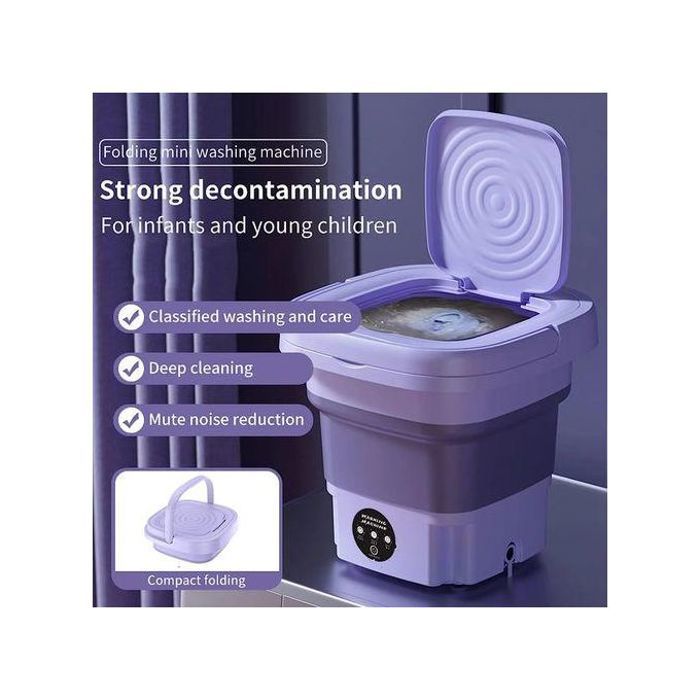 Machine à Laver Pliante Portable, Voyage, 9L, Chaussettes, Sous-vêtements