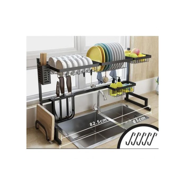 EGOUTTOIR LARGE MODELE 85CM Evier 2Niv Eléments Détachables Interchangeables