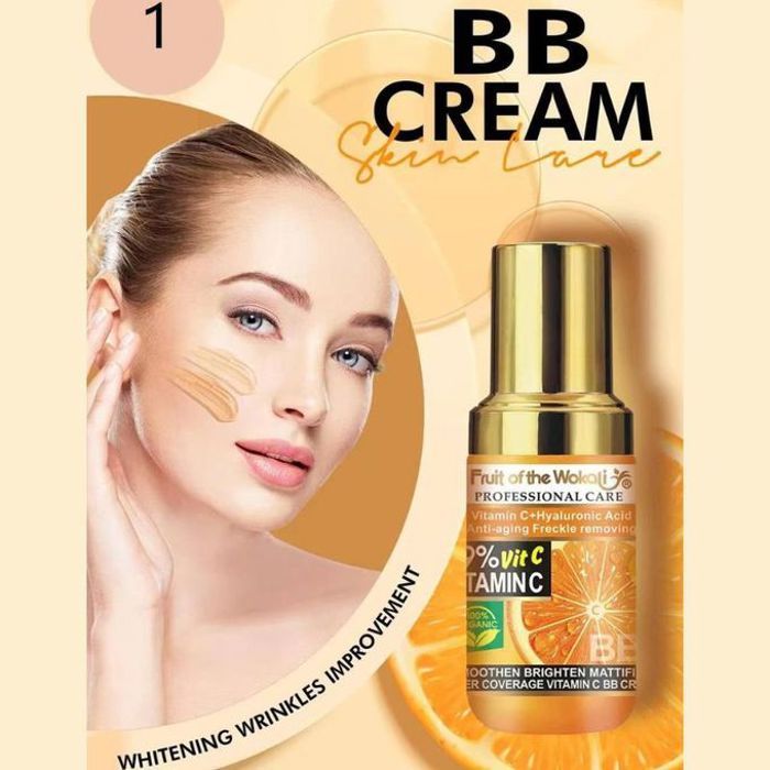 Fruit of the wokali bb crème, 99% à la vitamine c et hyaluronique acid, anti-âge, freckle removing