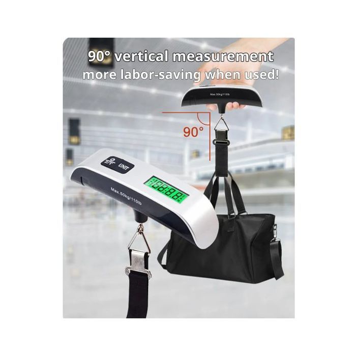 Pèse-bagage - Non spécifié - Portable - Capacité 50kg - Écran LCD - Design élégant