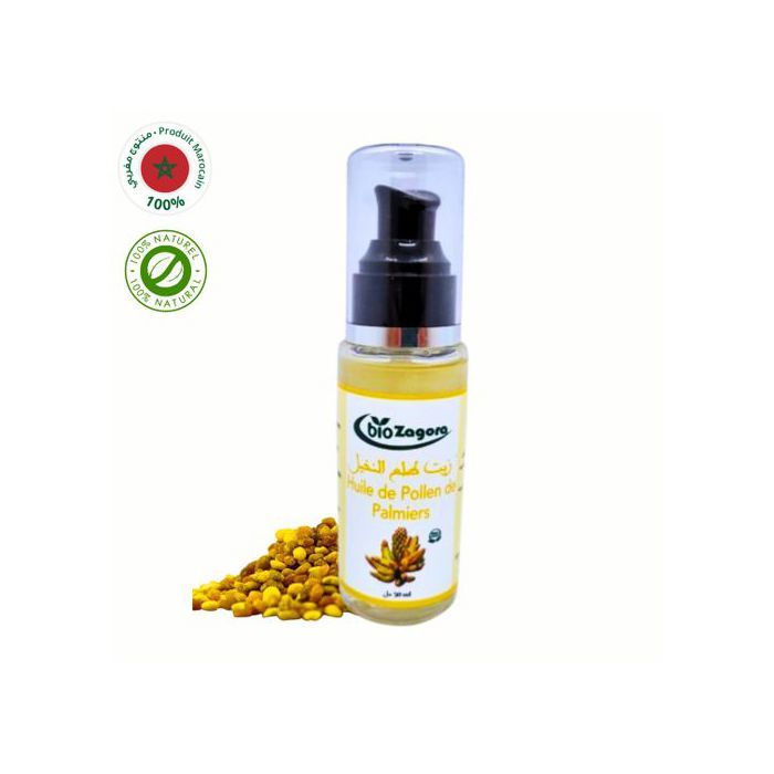Huile de Pollen de Palmiers - bio Zagora - 50ml - Cosmétique - Alimentaire - Naturel 100% Marocain